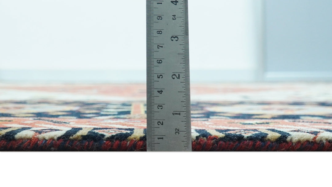 Traditional Tribal Rust And Ivory 8x11 Hand Knotted wool Area Rug - The Rug Decor