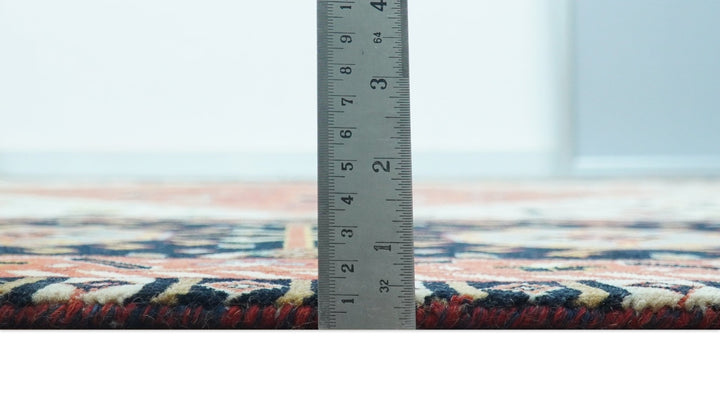 Traditional Tribal Rust And Ivory 8x11 Hand Knotted wool Area Rug - The Rug Decor