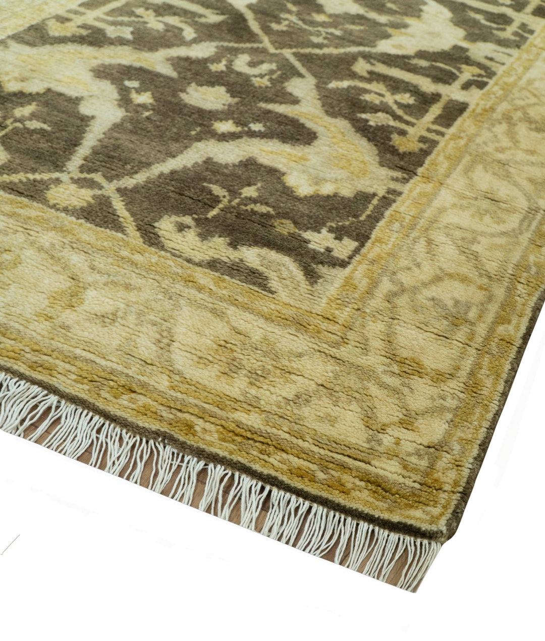 Traditional Turkish Oushak Design Beige And Brown 3x5 Hand Knotted Wool Area Rug - The Rug Decor