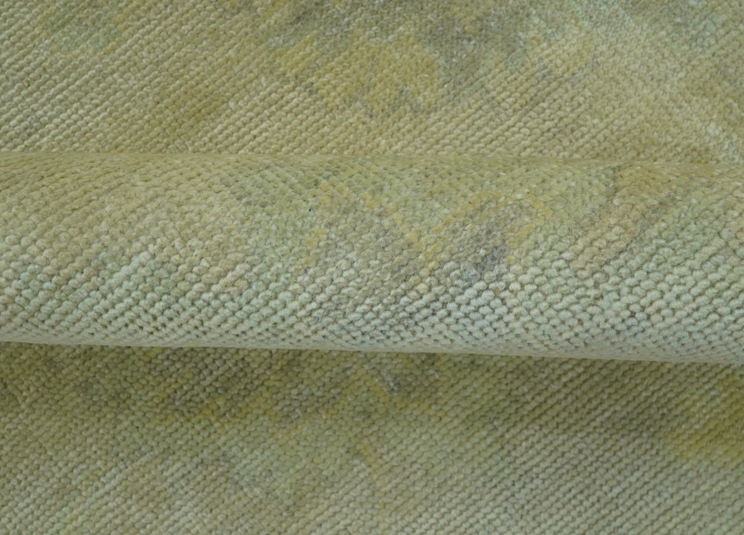 Traditional Turkish (Oushak) Design Gold And Gray Hand Knotted 8x10 Wool Area Rug - The Rug Decor