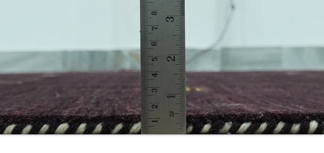 Tribal look Dark Purple Traditional Hand loom 4.6x7 Wool Area Rug - The Rug Decor