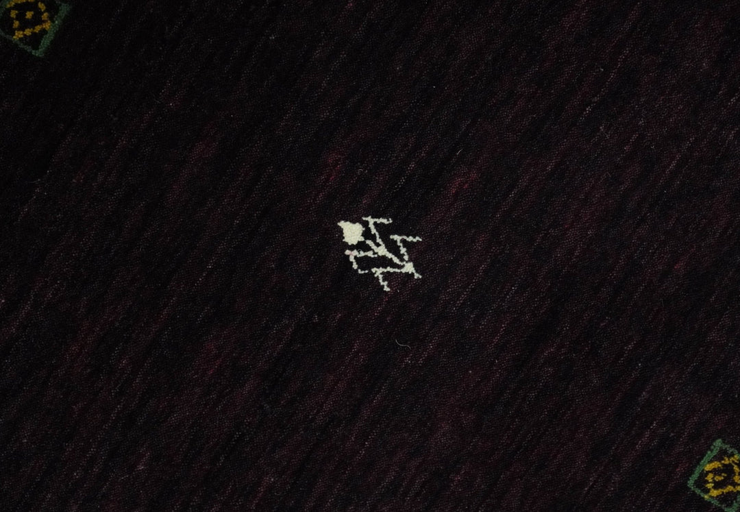 Tribal look Dark Purple Traditional Hand loom 4.6x7 Wool Area Rug - The Rug Decor