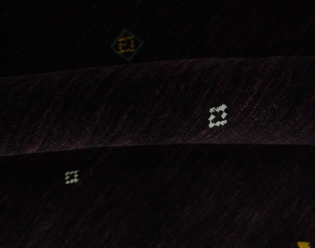 Tribal look Dark Purple Traditional Hand loom 4.6x7 Wool Area Rug - The Rug Decor