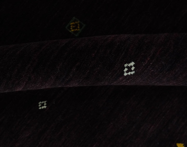 Tribal look Dark Purple Traditional Hand loom 4.6x7 Wool Area Rug - The Rug Decor