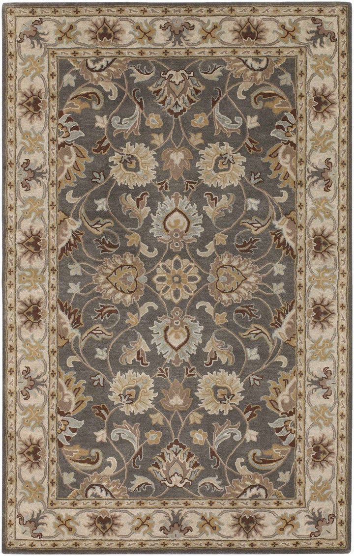 Vintage Style Gray, Gold, Brown and Tan Hand Tufted Oriental Oushak Multi Size wool Rug - The Rug Decor