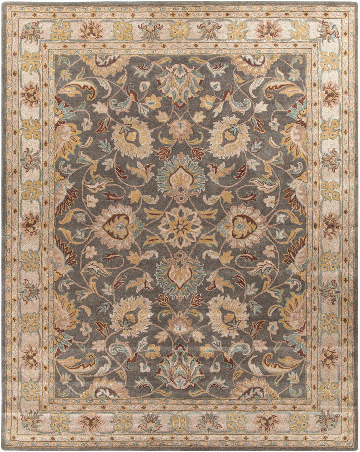 Vintage Style Gray, Gold, Brown and Tan Hand Tufted Oriental Oushak Multi Size wool Rug - The Rug Decor