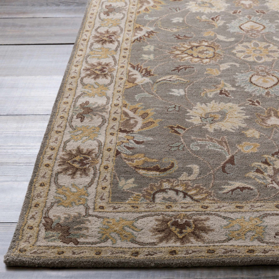 Vintage Style Gray, Gold, Brown and Tan Hand Tufted Oriental Oushak Multi Size wool Rug - The Rug Decor