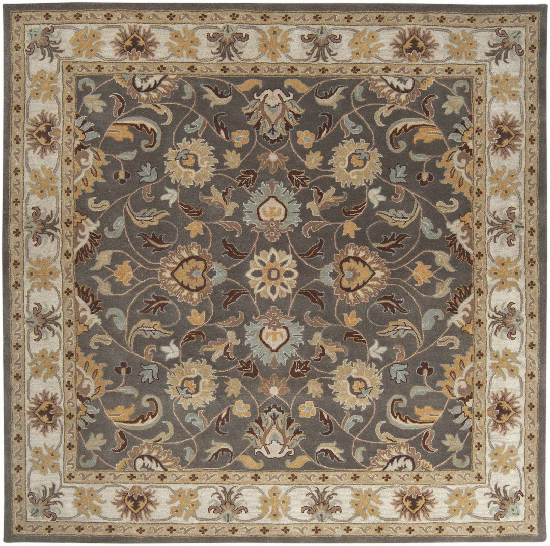 Vintage Style Gray, Gold, Brown and Tan Hand Tufted Oriental Oushak Multi Size wool Rug - The Rug Decor