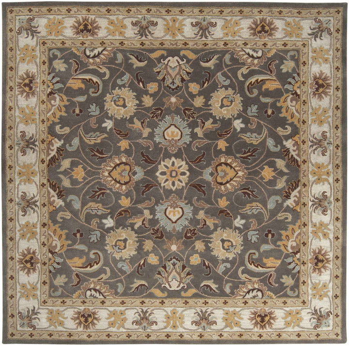 Vintage Style Gray, Gold, Brown and Tan Hand Tufted Oriental Oushak Multi Size wool Rug - The Rug Decor