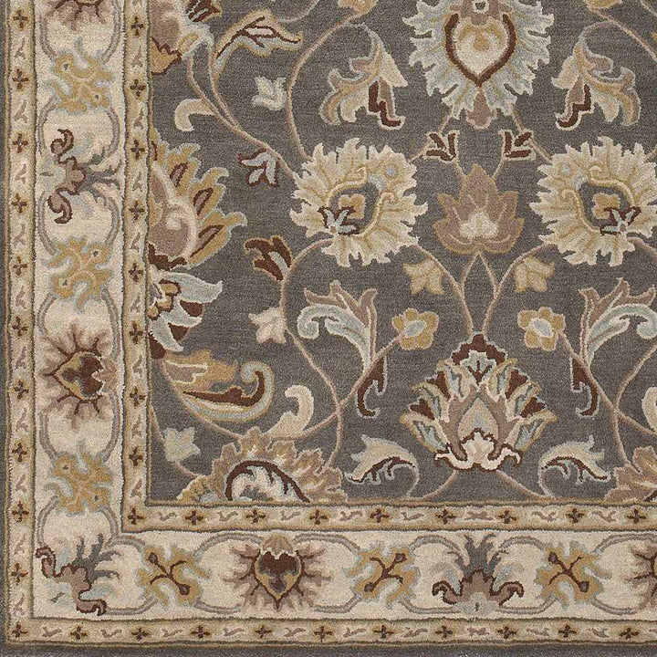Vintage Style Gray, Gold, Brown and Tan Hand Tufted Oriental Oushak Multi Size wool Rug - The Rug Decor