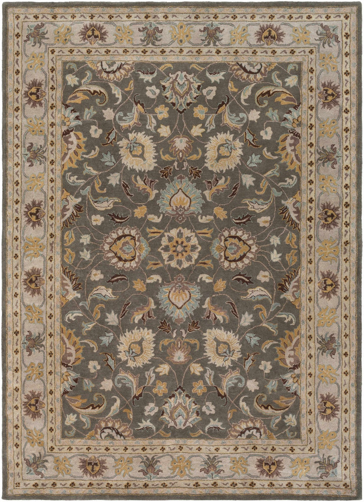 Vintage Style Gray, Gold, Brown and Tan Hand Tufted Oriental Oushak Multi Size wool Rug - The Rug Decor