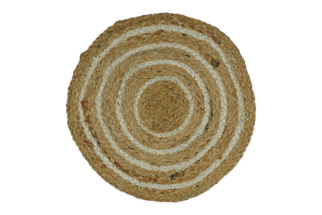 100% ALL NATURAL FIBER HAND BRAIDED BOHO ROUND JUTE RUG | JR5 - The Rug Decor