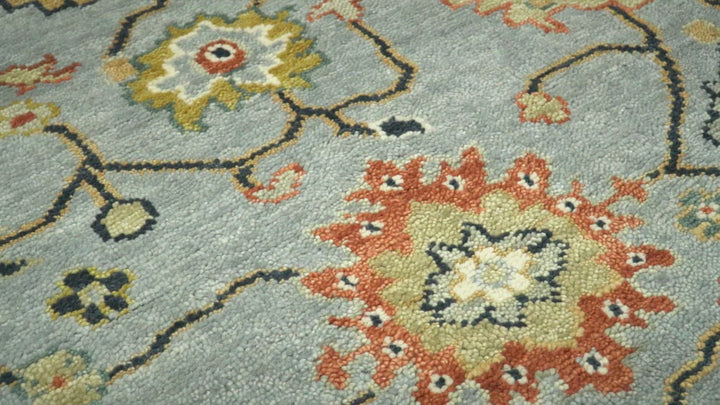 Antique Traditional Gray and Ivory Vintage Style Custom Made wool Area Rug