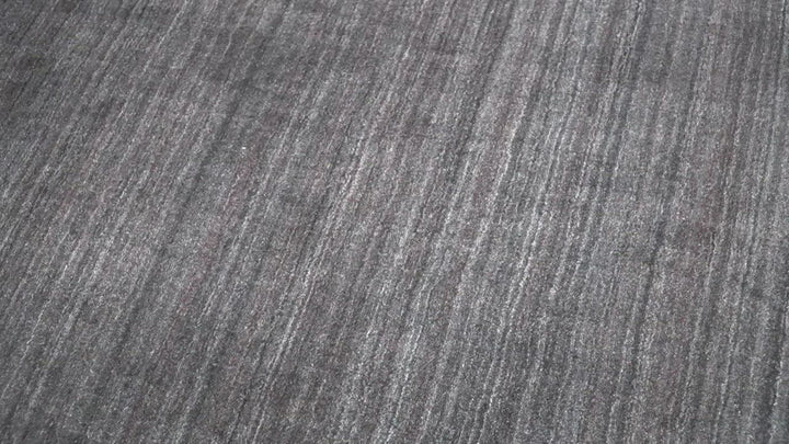 Solid Charcoal Scandinavian 5x7 Blended Wool Flatwoven Area Rug, Dinning, Kids Rug | HL14