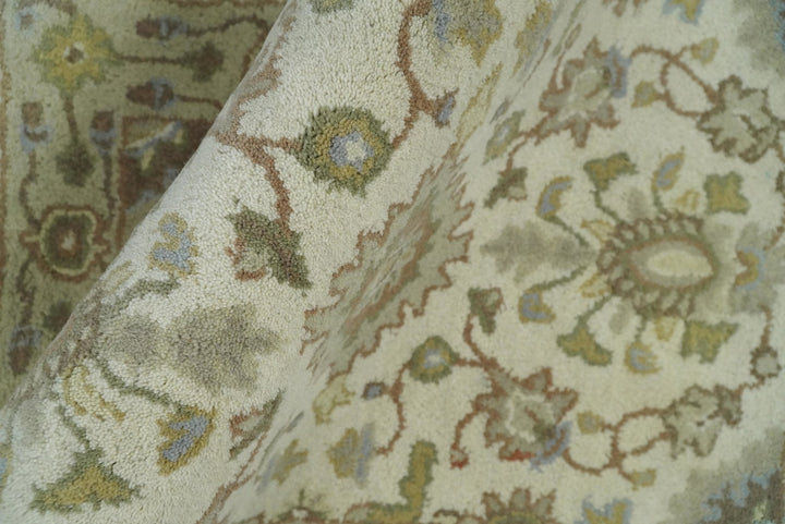 2x3 Brown and Beige Handmade Classic Vintage Design Wool Area Rug | TRDCP15723 - The Rug Decor