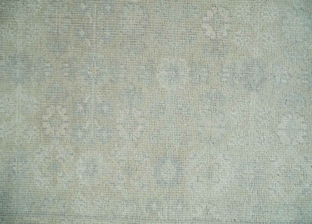 2x3 Hand Knotted Ivory and Gray Traditional Persian Oushak Wool Rug | N723 - The Rug Decor
