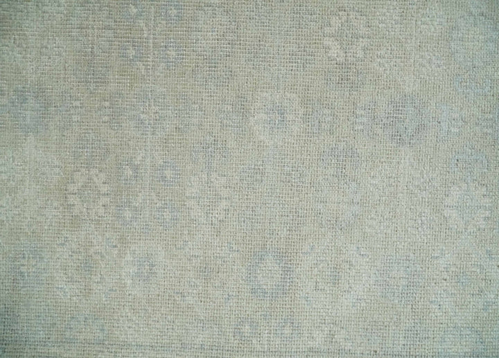 2x3 Hand Knotted Ivory and Gray Traditional Persian Oushak Wool Rug | N723 - The Rug Decor