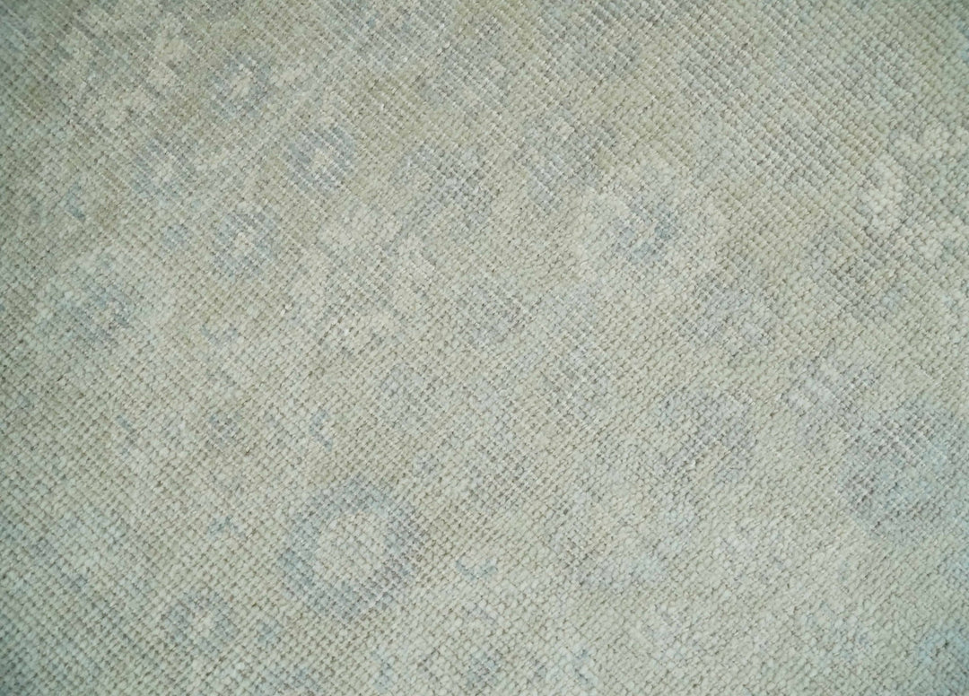 2x3 Hand Knotted Ivory and Gray Traditional Persian Oushak Wool Rug | N723 - The Rug Decor