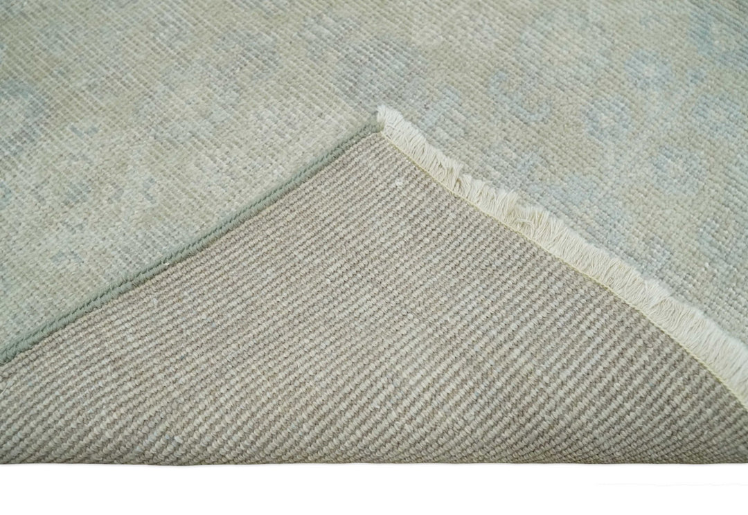 2x3 Hand Knotted Ivory and Gray Traditional Persian Oushak Wool Rug | N723 - The Rug Decor