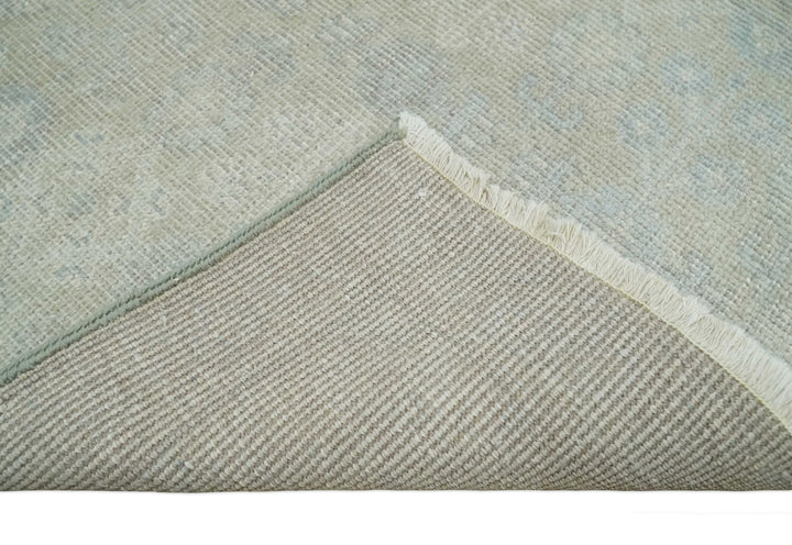 2x3 Hand Knotted Ivory and Gray Traditional Persian Oushak Wool Rug | N723 - The Rug Decor