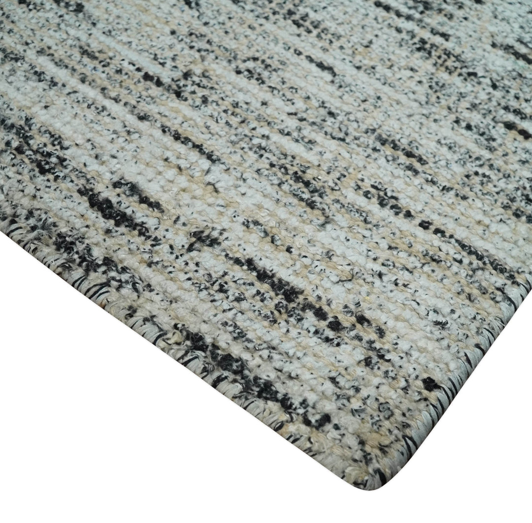 2x3 Modern Abstract Charcoal and Silver Rug made with Art Silk | N4923 - The Rug Decor