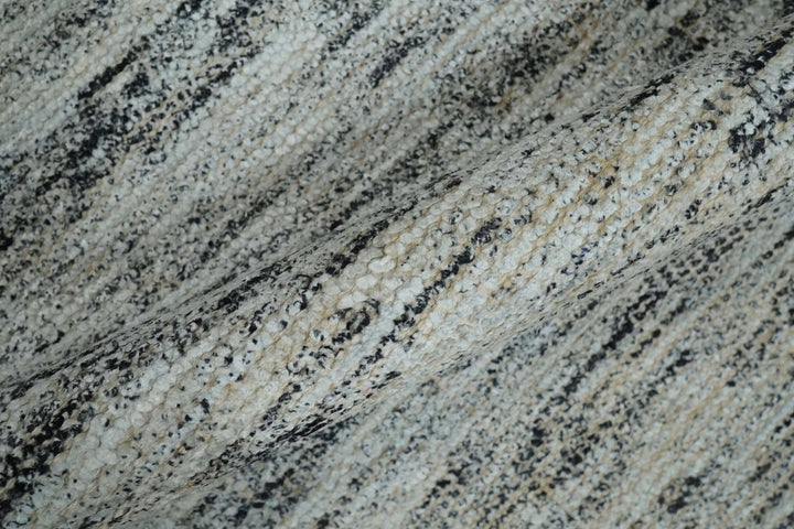 2x3 Modern Abstract Charcoal and Silver Rug made with Art Silk | N4923 - The Rug Decor