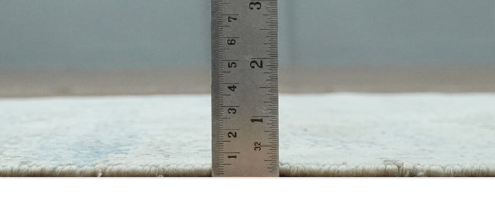 2x4 Modern Abstract Blue and Ivory Rug made with Art Silk| N4124 - The Rug Decor