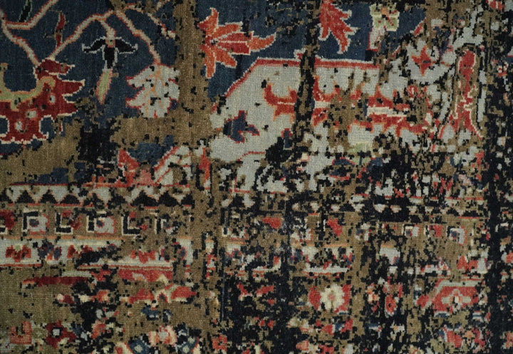 2x4 Modern Abstract Olive, Charcoal and Gray Wool Rug| N7524 - The Rug Decor