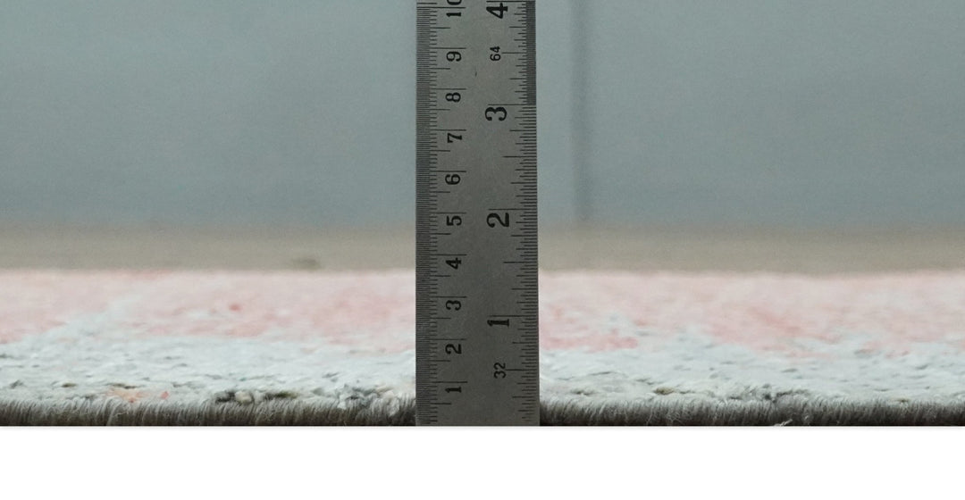 2x4 Modern Abstract Peach and Gray Rug made with Art Silk| N4024 - The Rug Decor