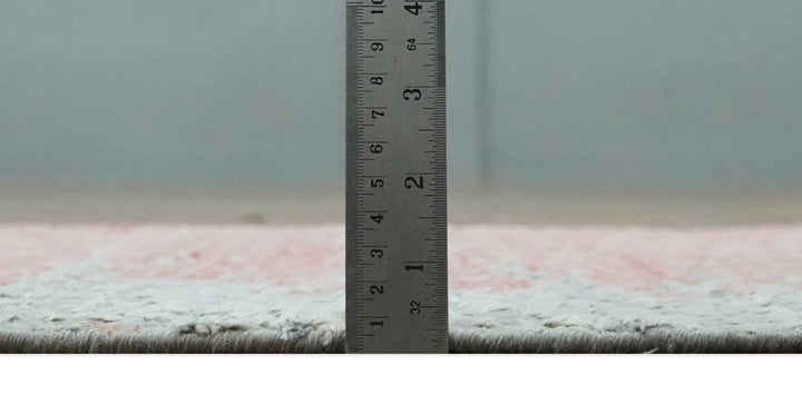 2x4 Modern Abstract Peach and Gray Rug made with Art Silk| N4024 - The Rug Decor