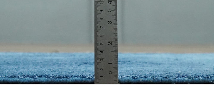 2x4 Modern Geometrical Cross Square Hand Made Blue Art silk Area Rug | N4724 - The Rug Decor