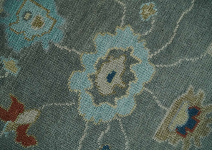 3x5, 4x6, 5x8, 6x9, 8x10 and 9x12 Hand Knotted Oushak Gray and Beige Traditional Antique Persian Wool Area Rug | NT25 - The Rug Decor