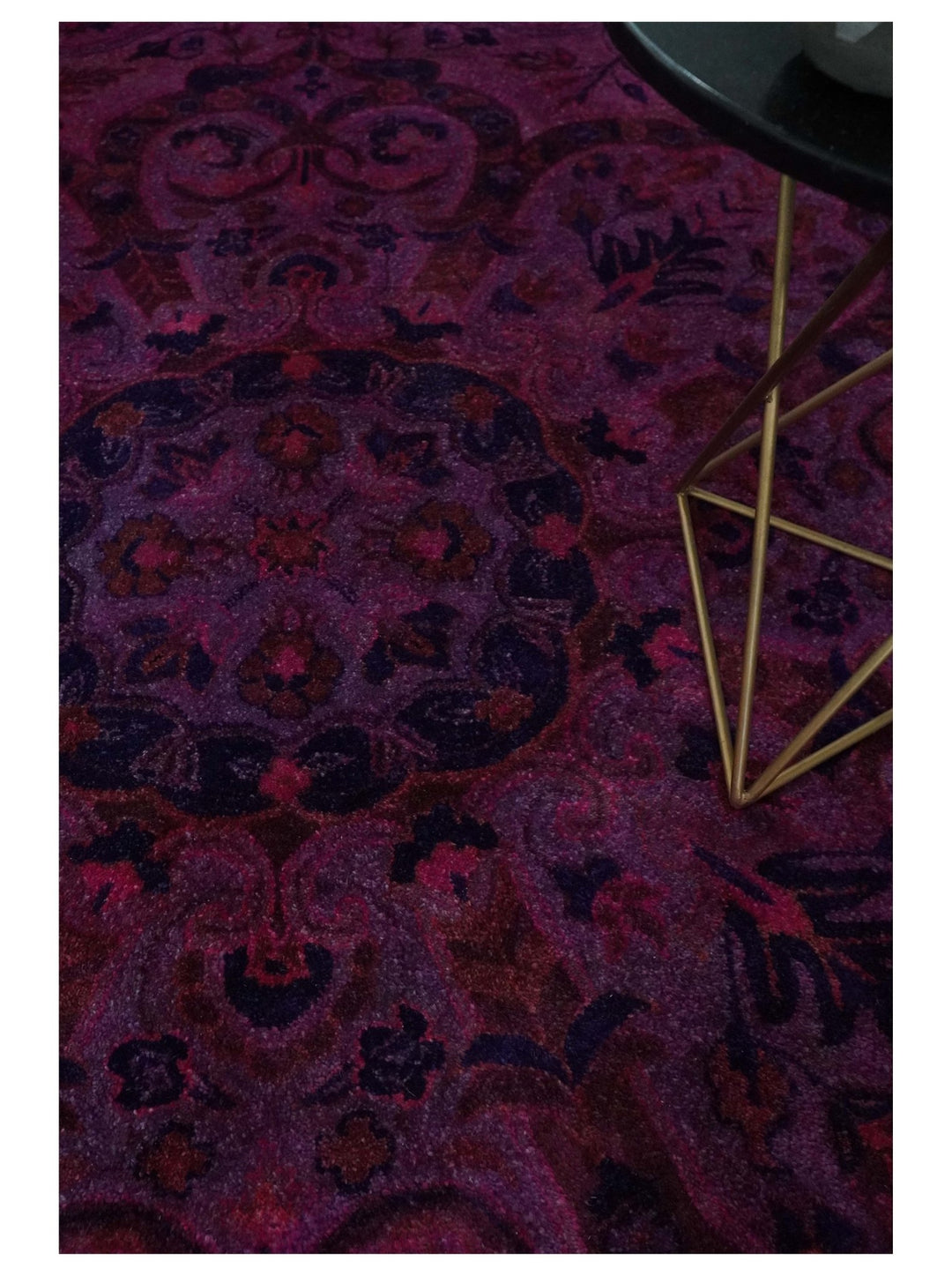 3x5, 5x8, 8x11 Pink Wine and Blue Overdyed Classic Wool Area Rug - The Rug Decor