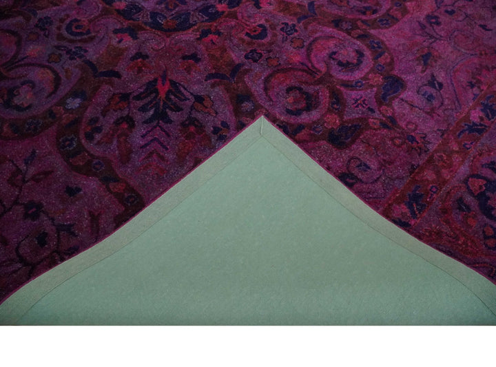 3x5, 5x8, 8x11 Pink Wine and Blue Overdyed Classic Wool Area Rug - The Rug Decor