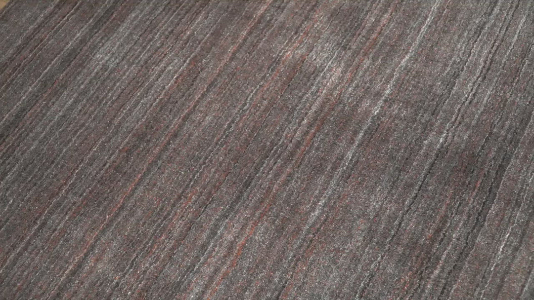 Solid Brown Scandinavian 5x7 Blended Wool Flatwoven Area Rug, Dinning, Kids Rug | HL17