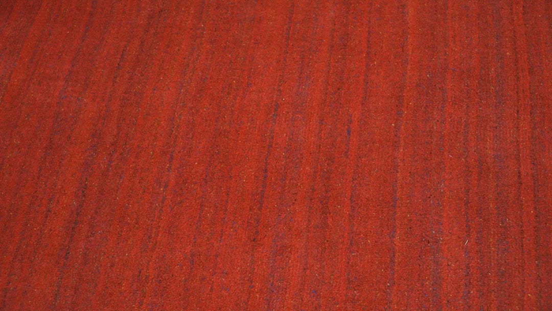 Solid Rust Scandinavian 5x7 Blended Wool Flatwoven Area Rug, Dinning, Kids Rug | HL15