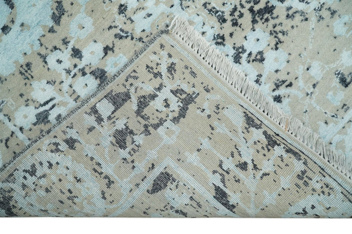 4x6 Fine Hand Knotted Camel and Black Traditional Vintage Persian Style Antique Wool and Bamboo Silk Rug | AGR10 - The Rug Decor