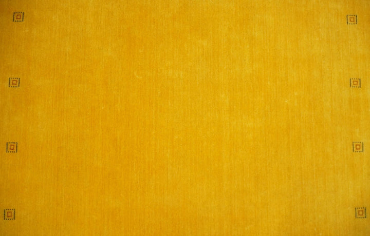 4x6 Small Gold Natural Farmhouse Wool Hand Woven Southwestern Gabbeh Rug| LOR17 - The Rug Decor