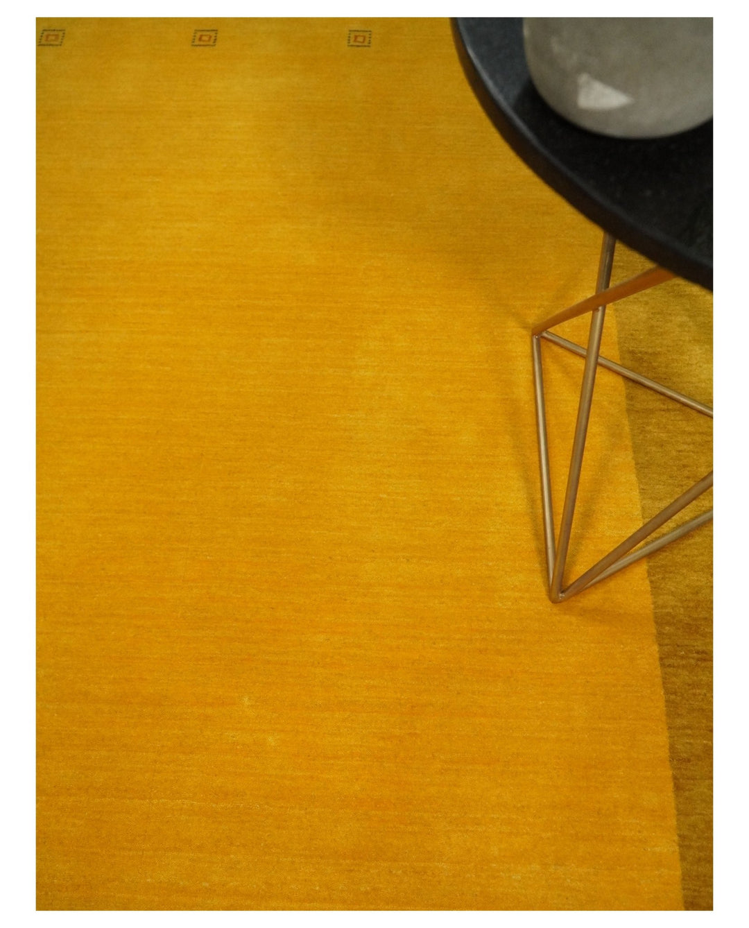 4x6 Small Gold Natural Farmhouse Wool Hand Woven Southwestern Gabbeh Rug| LOR17 - The Rug Decor