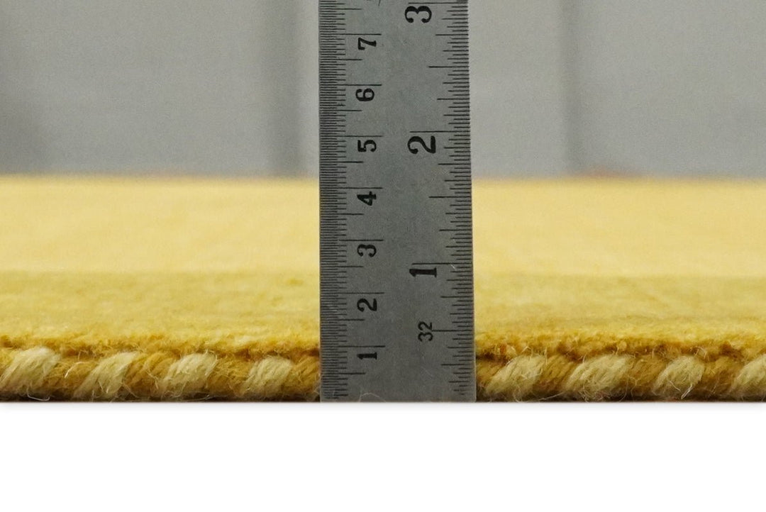 4x6 Small Gold Natural Farmhouse Wool Hand Woven Southwestern Gabbeh Rug| LOR17 - The Rug Decor