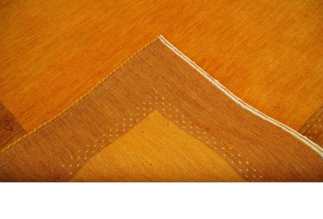 4x6 Small Rust and Brown Farmhouse Wool Hand Woven Southwestern Gabbeh Rug| LOR8 - The Rug Decor