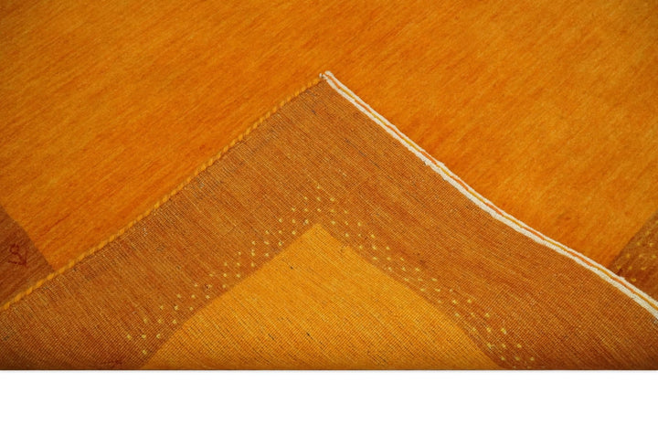 4x6 Small Rust and Brown Farmhouse Wool Hand Woven Southwestern Gabbeh Rug| LOR8 - The Rug Decor