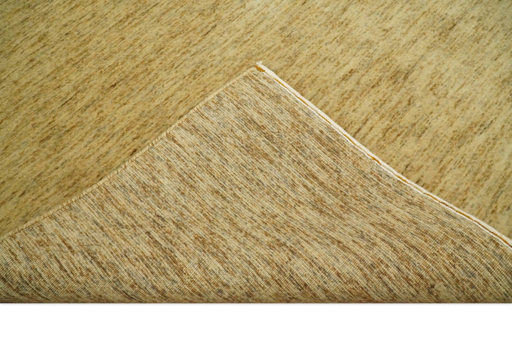 4x6 Small Solid Beige Natural Farmhouse Wool Hand Woven Southwestern Rug| LOR4 - The Rug Decor