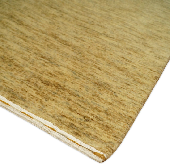 4x6 Small Solid Beige Natural Farmhouse Wool Hand Woven Southwestern Rug| LOR4 - The Rug Decor