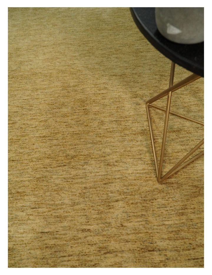 4x6 Small Solid Beige Natural Farmhouse Wool Hand Woven Southwestern Rug| LOR4 - The Rug Decor