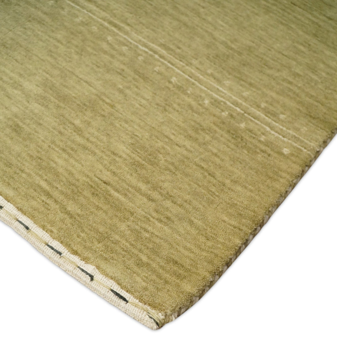 4x6 Small Solid Beige Wool Hand Woven Southwestern Gabbeh Rug | LOR11 - The Rug Decor