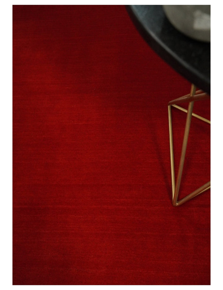 4x6 Small Solid Red Wool Hand Woven Southwestern Gabbeh Rug | LOR23 - The Rug Decor