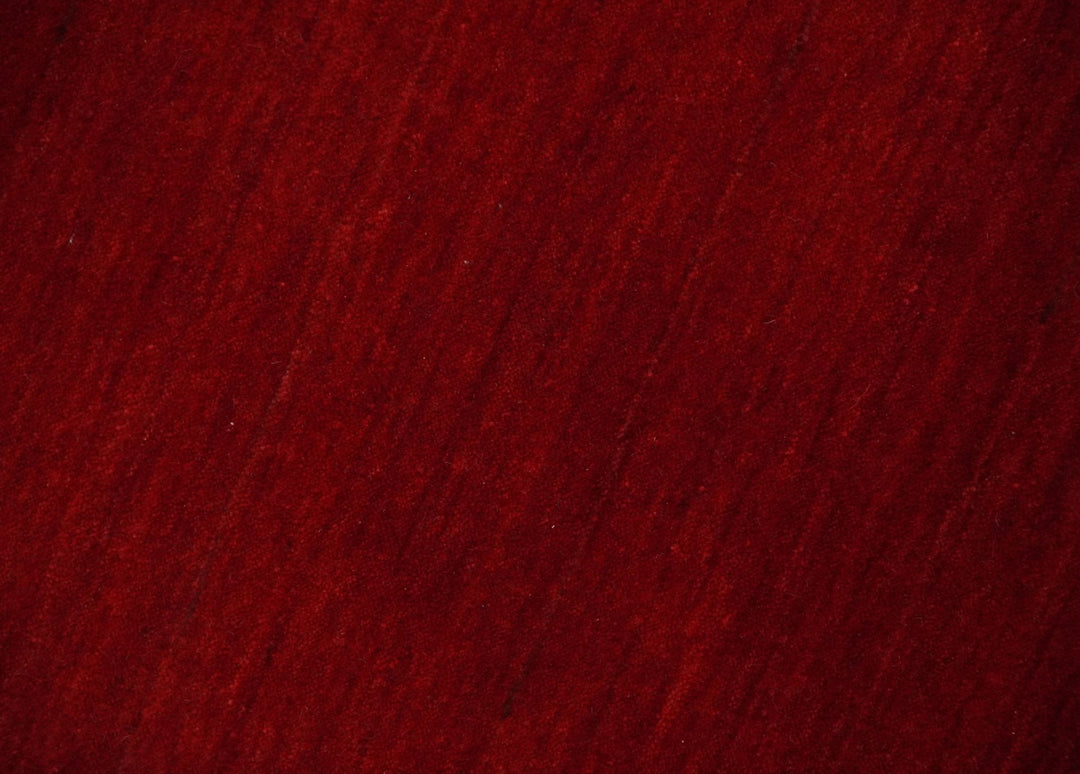 4x6 Small Solid Red Wool Hand Woven Southwestern Gabbeh Rug | LOR24 - The Rug Decor