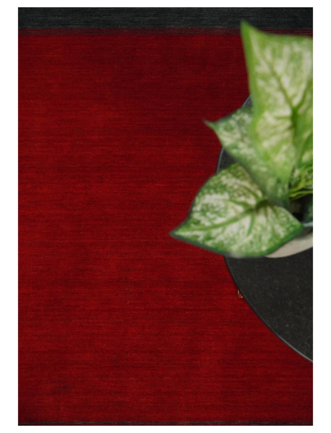 4x6 Small Solid Red Wool Hand Woven Southwestern Gabbeh Rug | LOR24 - The Rug Decor