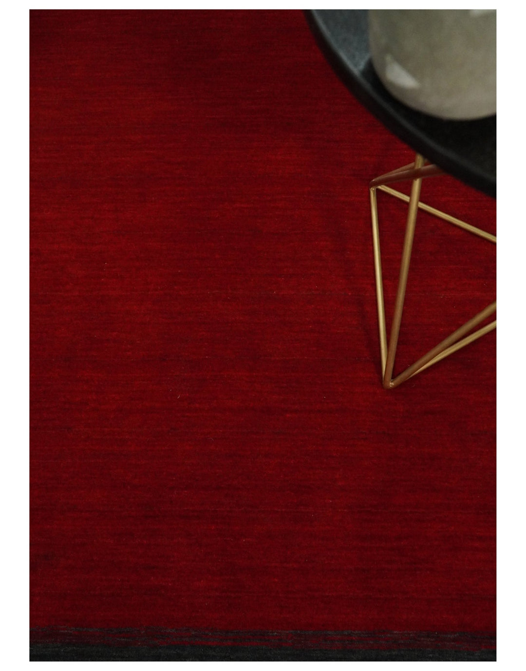 4x6 Small Solid Red Wool Hand Woven Southwestern Gabbeh Rug | LOR24 - The Rug Decor